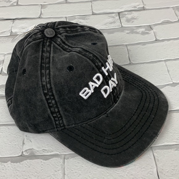 Bad Hair Day Faded Gray ball cap Adjustable. New NWT - Picture 7 of 8